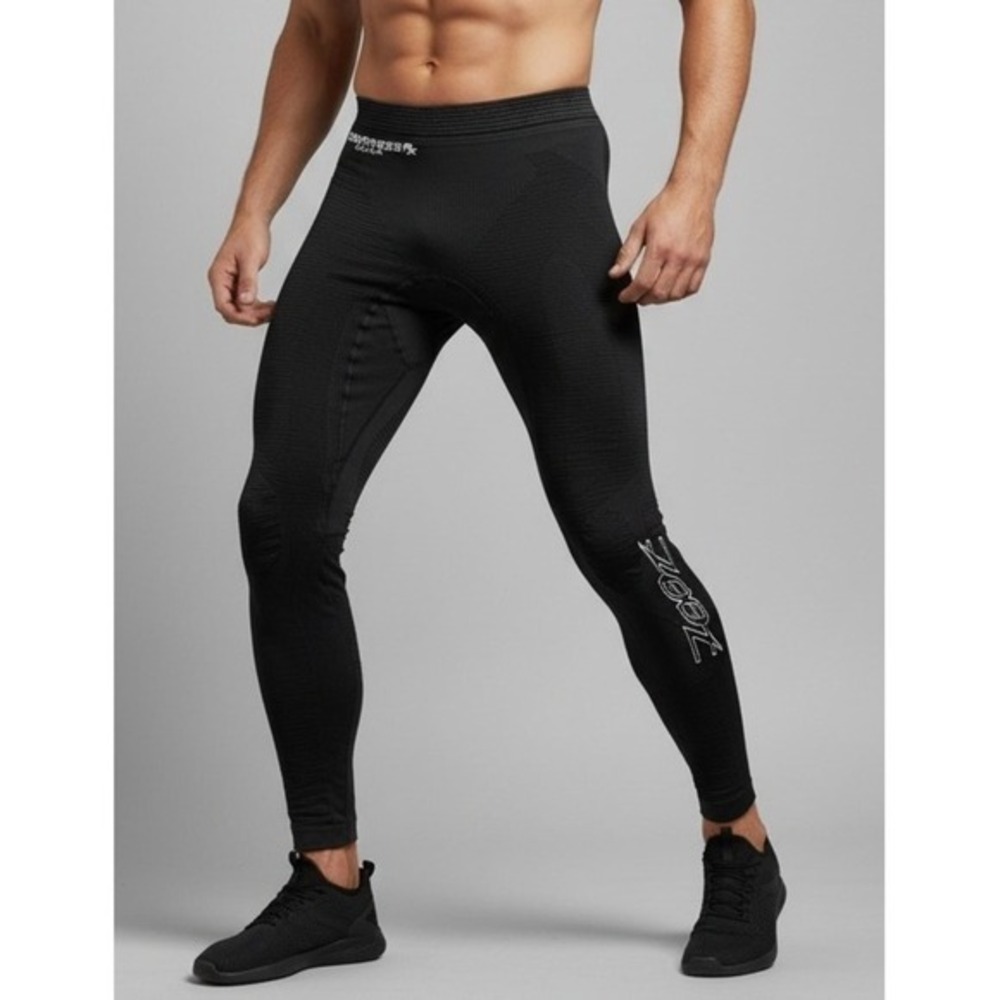 Zoot CompressRX Recovery Compression Tights Leggings Unisex Size 4 Gray Athletic